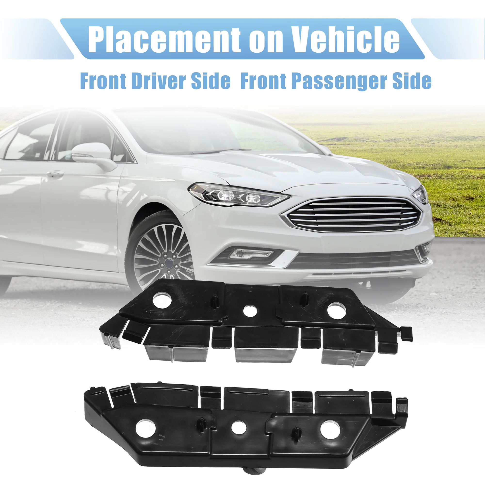 X Autohaux-Soporte de parachoques delantero, para Ford Fusion 2013, 2014, 2015, 2016, DS7Z-17C947-B, 1 par