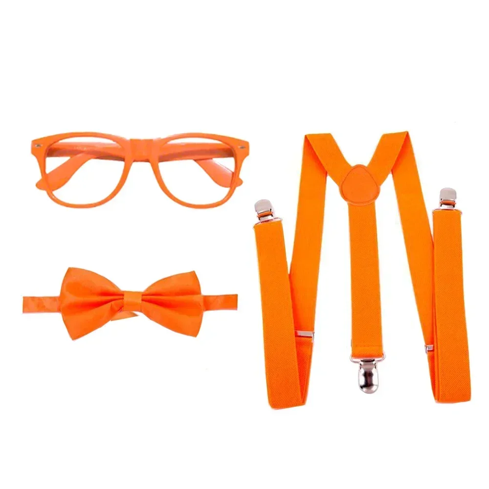 Blippiing Teacher Costume Party Decoration English Education Orange Hat Straps Glasses Bow Set Teacher Theme Kids Birthday Party