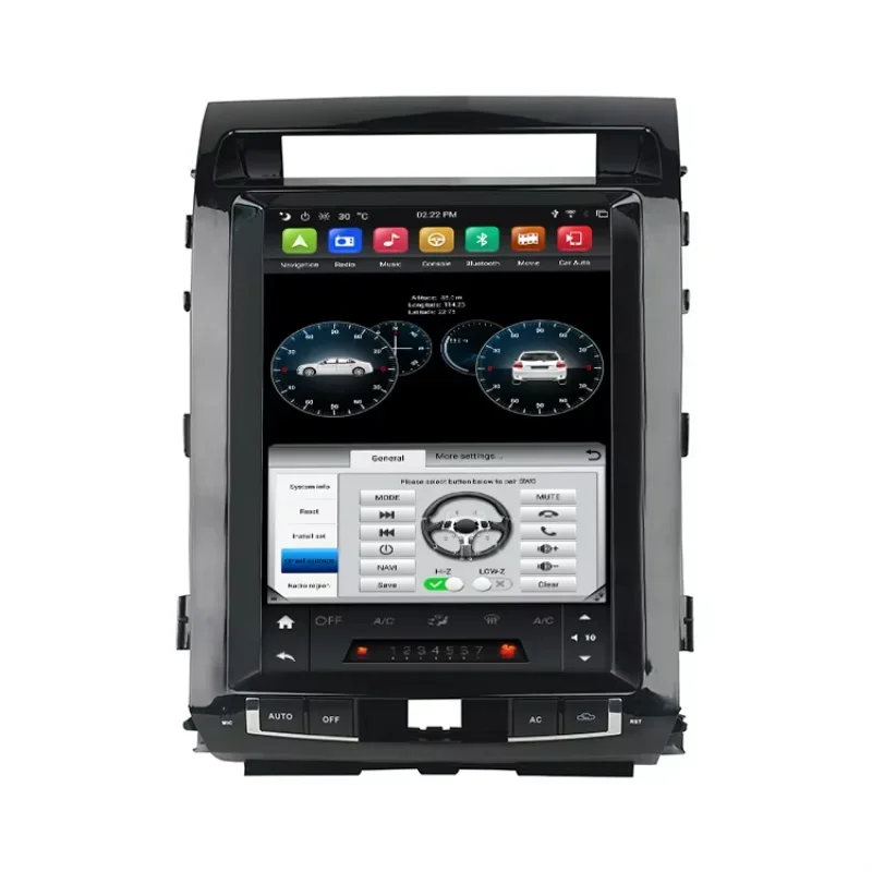 12.1 بوصة PX6 أندرويد 9.0 مشغل ديفيدي للسيارة مشغل أسطوانات DVD للسيارة نظام تحديد المواقع Mp3 لاند كروزر 2008-2015 مع WIFI/BT/CarPlay/Google Play