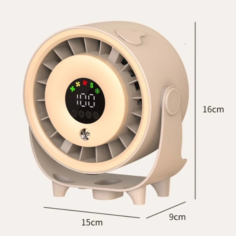 100 Speeds Mini USB Fan Desk Spray Fan Wall Mounted Cooling Fan Portable Misting Fan Small Table Fan for Kitchen Home Office image 3