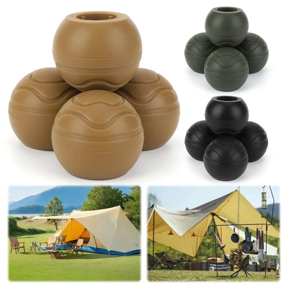 4Pcs Outdoor Chair Leg Tips Ball Cap Shock Absorption Chair Leg Protectors Moon Chair Foot Cover for Rugged and Uneven Surfaces