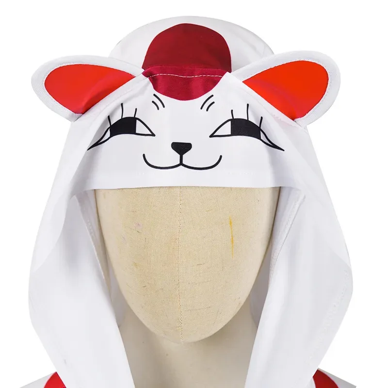 DA DAN Turbo Granny Cosplay Sudadera con capucha disfraces de gato de la suerte monstruo Maneki-neko sudaderas con capucha Halloween carnaval fiesta ropa de Anime