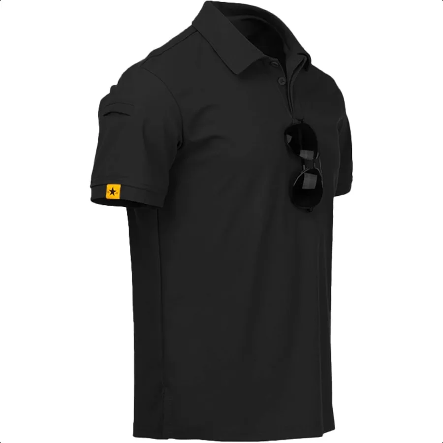 

ZITY Mens Shirt Short Sleeve Sports Tactical TShirt Athletic Golf s Daily Casual Stylish Collared Shirts for Men