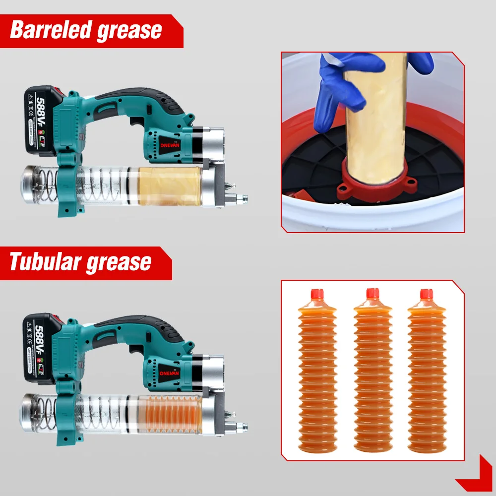 10000PSL 689Bar Cordless Electric Grease Gun High Pressure Car Lubricating Oil Car Maintenance Power Tool For Makita 18v Battery