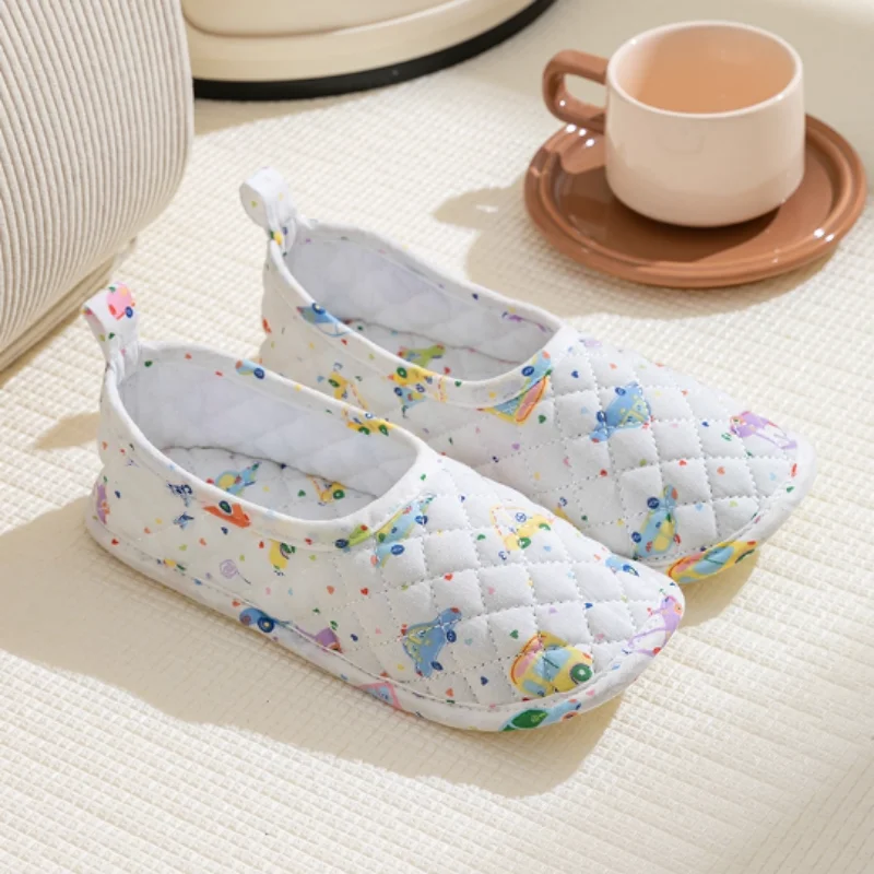 

Pure Cotton Slippers Crawling Mat Shoes Breathable Noise-Free Home Shoes Adult baby ABDL Soft Cartoon Wear-Resistant Foot Cover