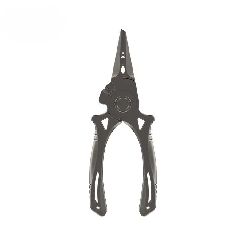New Saltwater Current Titanium Fishing Pliers with Double Hook Grooves, Portable and Durable for Cutting