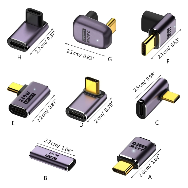 충전 변환기 유형 C 어댑터 OTG 40Gbps 고속 데이터 전송 태블릿 드롭 배송