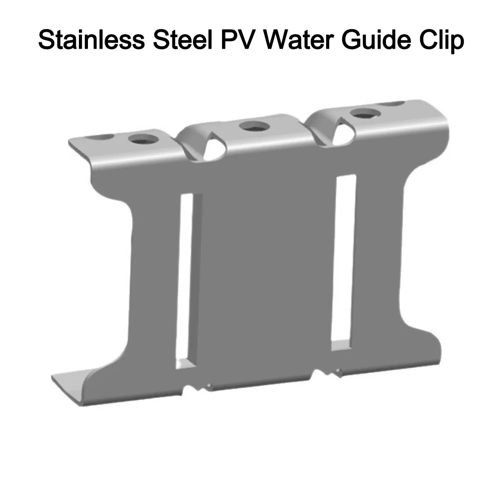 Aluminum Alloy Solar Water Guide Clip For 30-40MM PV Frame Cleaning Rainwater Drainage Bracket Photovoltaic Panel Accessory