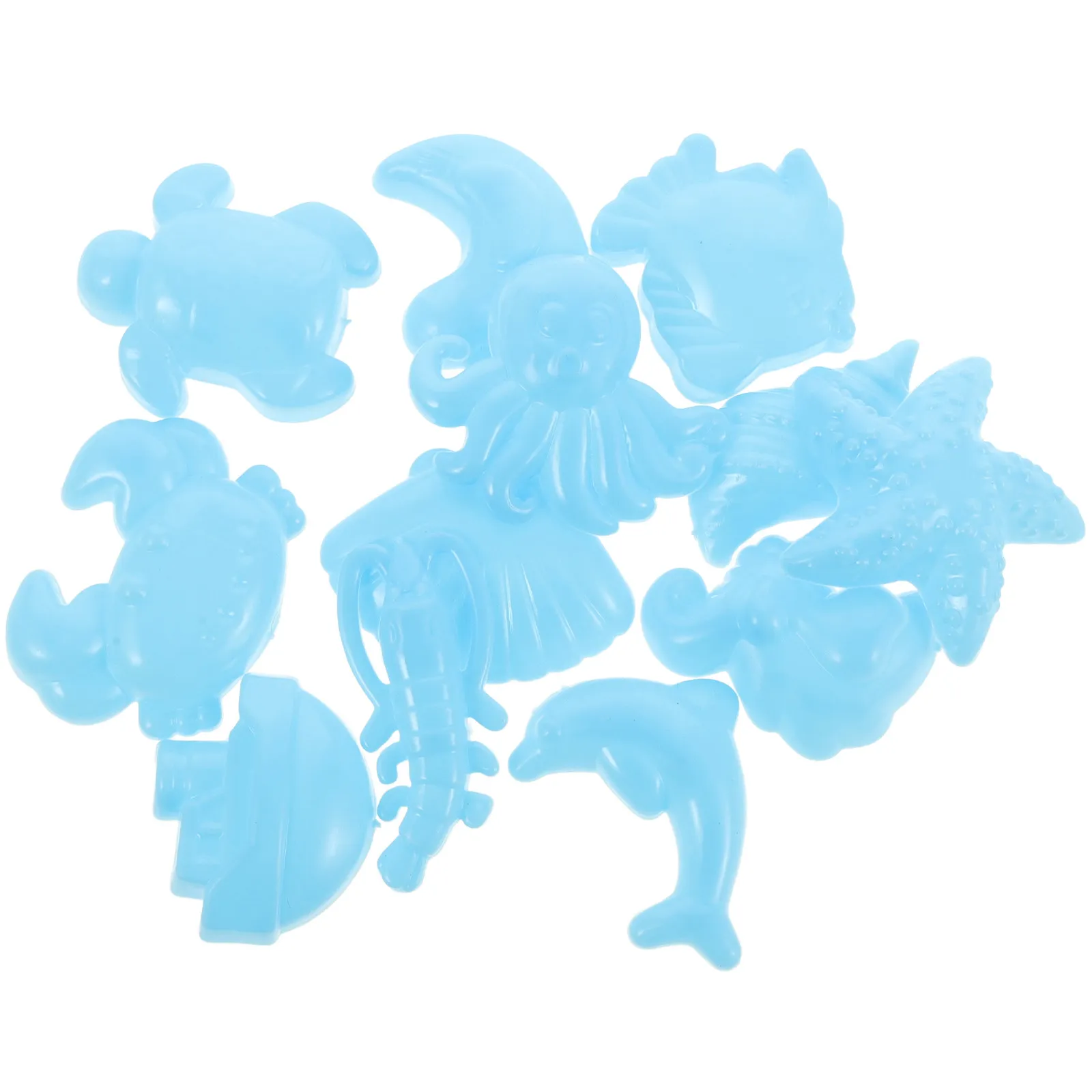 12Pcs Play Sand Molds Ocean Creature Shapes Creative Beach Sand Set for Kids Cognitive Imaginative Development