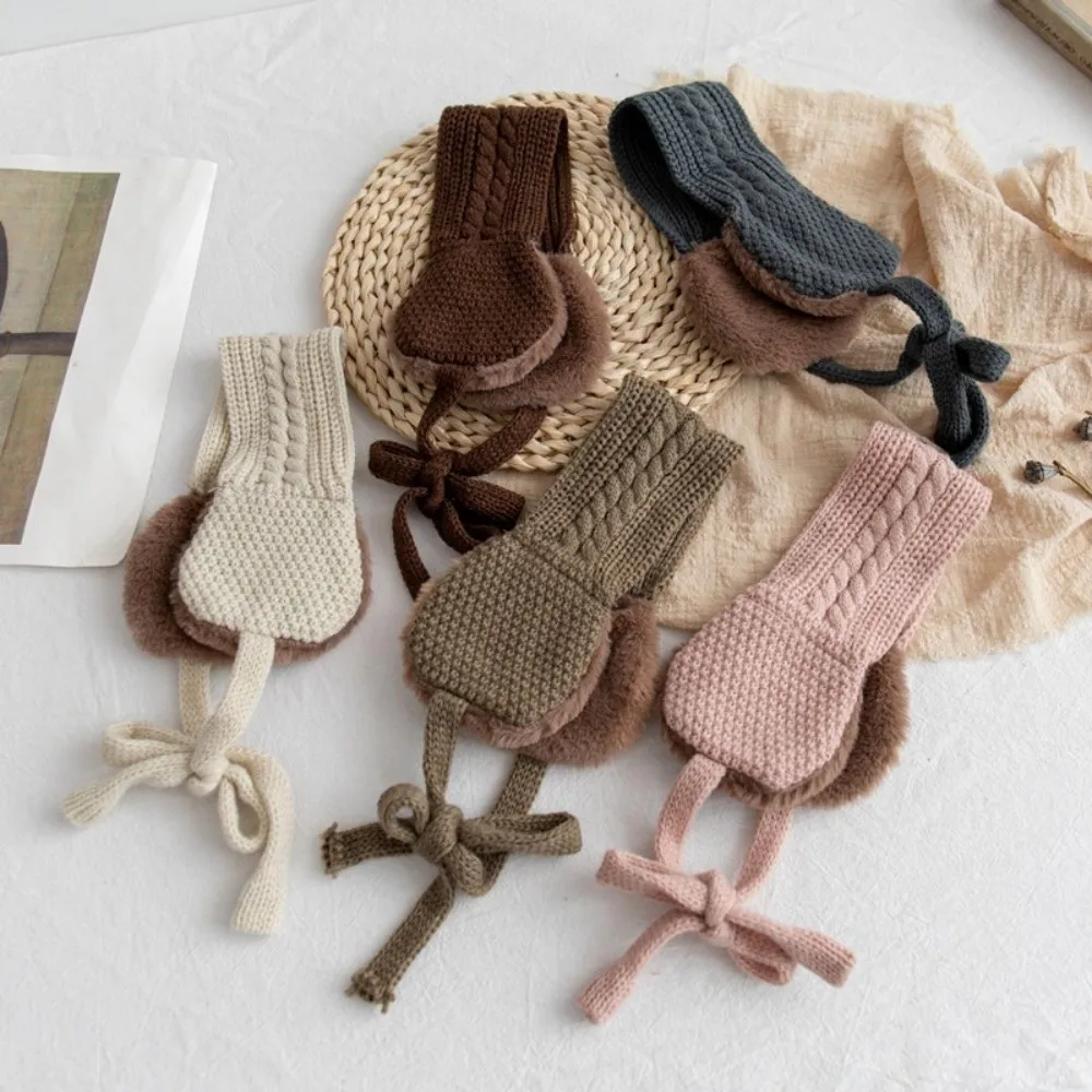 Cómodas orejeras gruesas a prueba de viento para invierno, diadema plegable de felpa, cubierta para las orejas, calentador de lana para exteriores, orejeras antifrío para niños