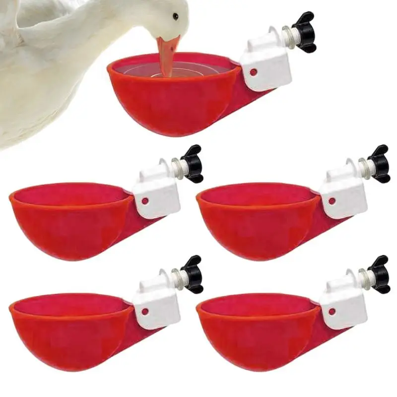 10/5 pack Automatic Chicken Waterer Cups Automatic Drinker Chicken Feeder Leak Free Poultry Water Bowls For Duck Quail Bird Cage