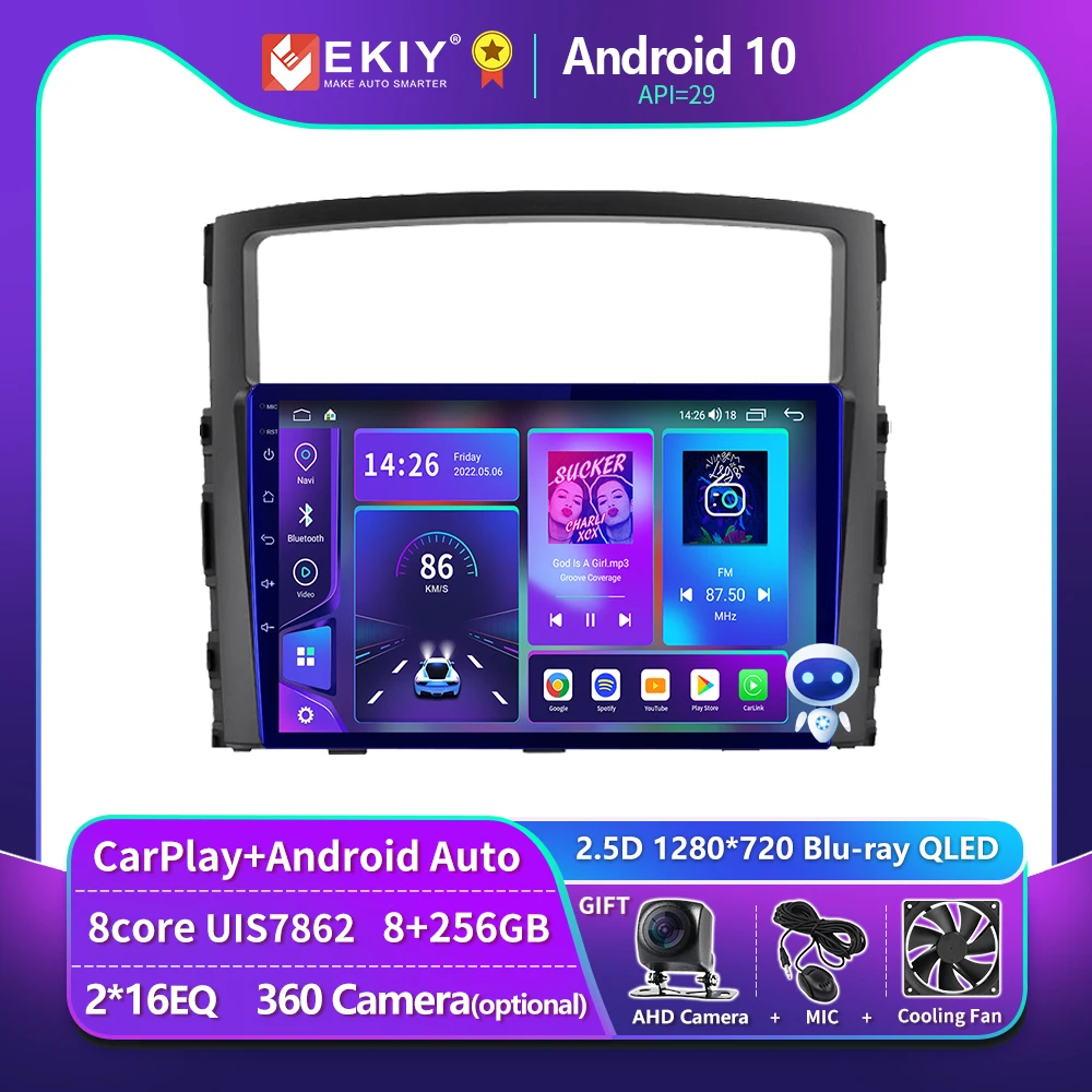 

EKIY T900 Car Radio For Mitsubishi Pajero 4 V80 V90 2006 - 2014 Multimedia Video Player Android Auto Carplay 2 Din DVD Navi GPS