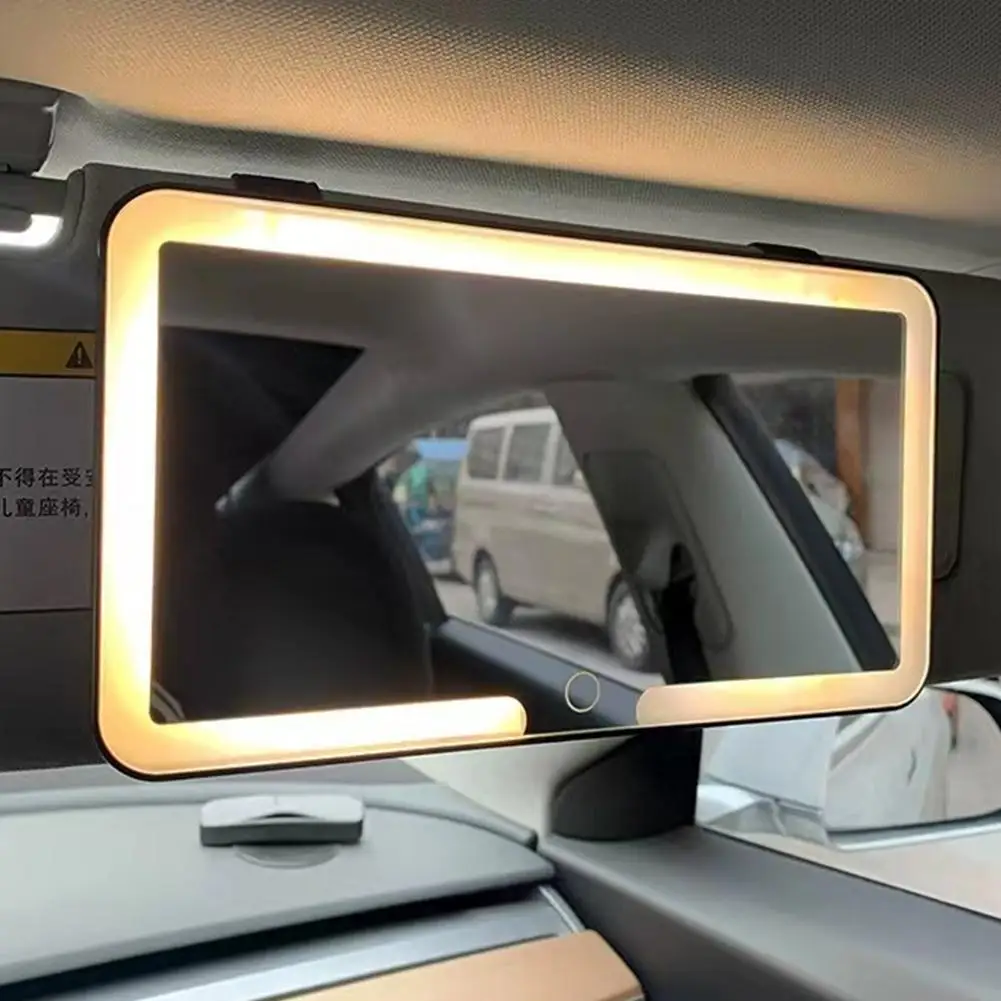 

Car LED Cosmetic Mirror Sun Visor Vanity Mirror Makeup Car Visor Cosmetic Mirror With Lamp HD Makeup Mirror ﻿