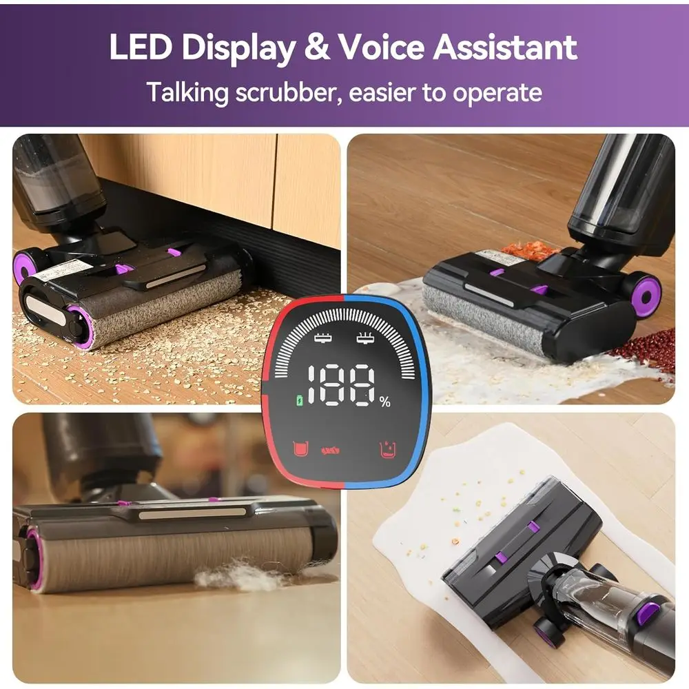 Odkurzacz do pracy na sucho i mokro, 45 minut pracy, obszar czyszczący 2583 stóp kwadratowych, odkurzacz bezprzewodowy, odkurzacz i mop bezprzewodowy w jednym, Se