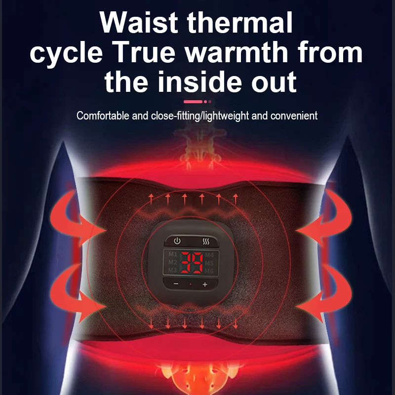 Электрический тонизирующий пояс для живота, тела, массажный пояс для похудения, с подогревом, стимулятор мышц живота, для фитнеса и похудения