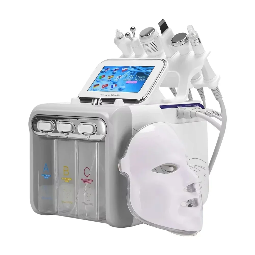 Latest 7 in 1 H2O2 Water Jet Peel Hydro Cleansing Hydrofacial Machine Facial Machine Water Aqua Peeling 2025
