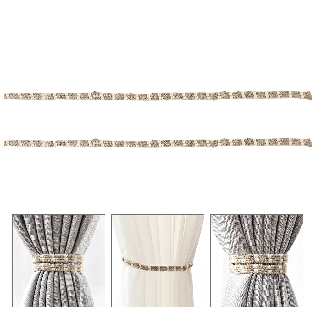 

2 Pcs Home Rope Curtain Ties Beaded Supplies Fixing Buckles for Sheer Curtains