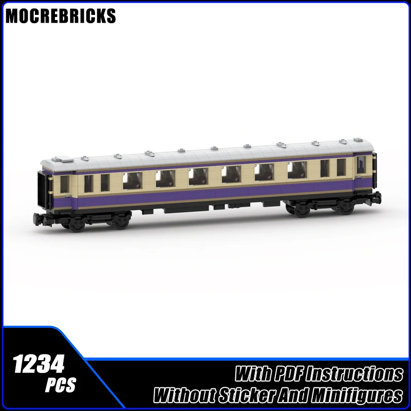 City Passenger Freight Cars Model Historical Rheingold Railway Trains Carriage MOC Technology Building Blocks Toys Kid's Gifts