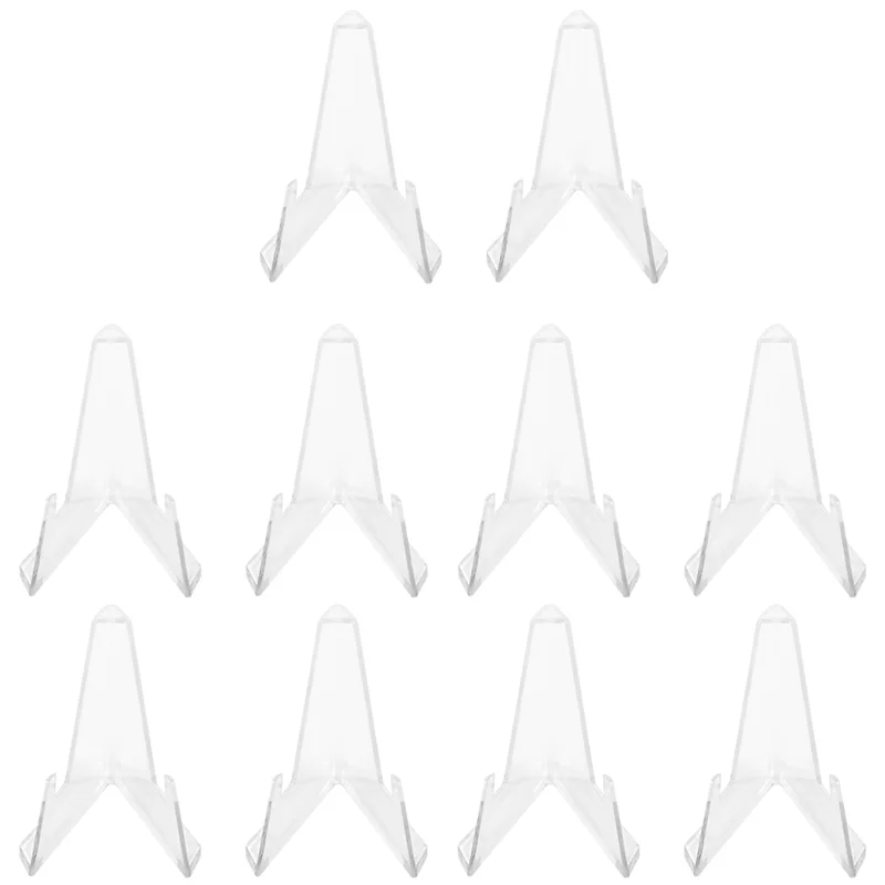 A19F-10Pcs Acrylic Coin Display Stand Holder Small Coins Easel Holder For Card Collectable Challenge Coin Capsule Medal Racks