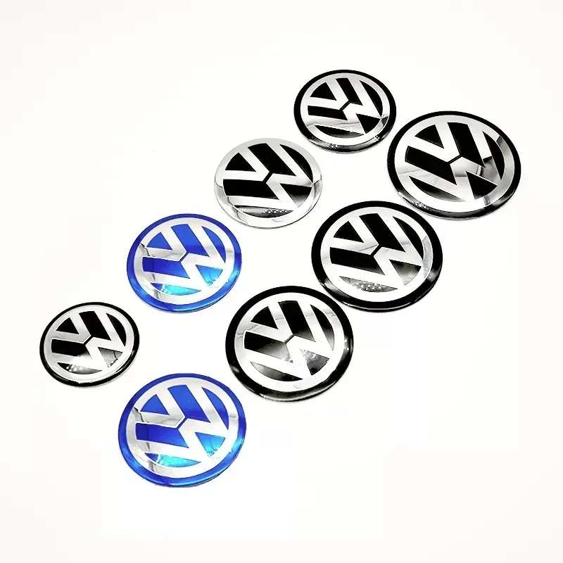 56/60/65/70/75/90/120mm Car Wheel Center Decal Hub Sticker for VOLKSWAGEN Golf 5 6 7 Polo Passat Tiguan CC Bettle Bora Touran