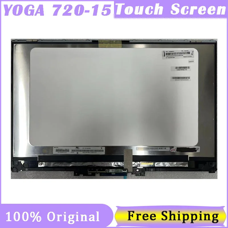 Tela Sensível ao Toque para Lenovo Yoga 720 15.6 15ikb 5d10n24288 5d10n24289 Montagem de Substituição do Display 1920*1080 3840×2160