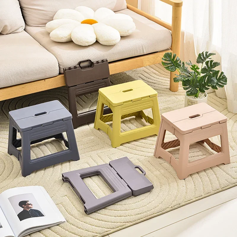 New Folding Stool with Integrated Design, Lightweight & Thickened Structure, Portable for Home, Camping and Fishing