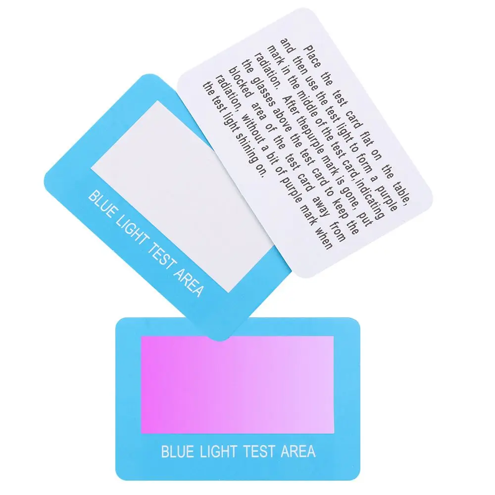 5Pcs/set Professional Detection Card Generator Accessories Card UV Test Anti-Blue Light Test Card Test Light Glasses