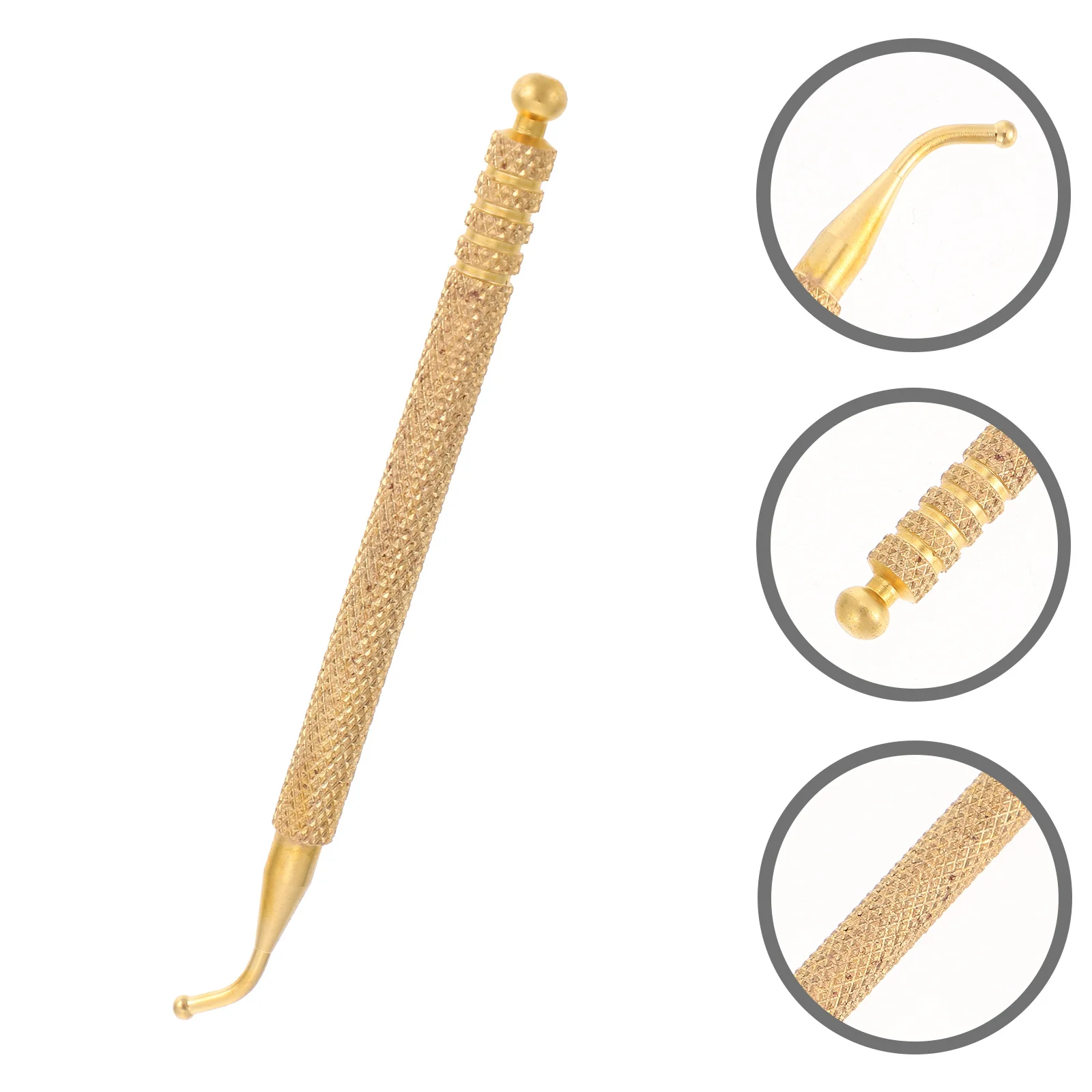 

Copper Auricular Point Pen Light Portable Ear Acupuncture Point Probe Massage Stick Pain Relief Reflexology Tool