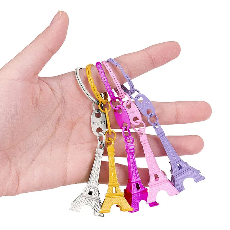 

10pcs Eiffel Tower Keychain Craft Art Statue Model for Table Decor Eiffel Tower Keyring Gifts Party Jewelry Home Decoration