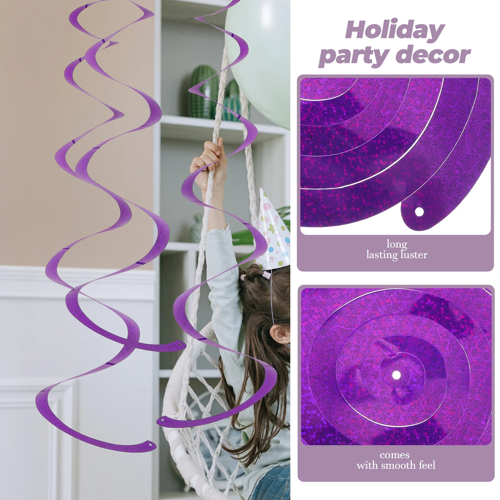 

5 Sets Decorations Spiral Ornaments Happy Birthday Hang Pvc for Hanging Spirals Party