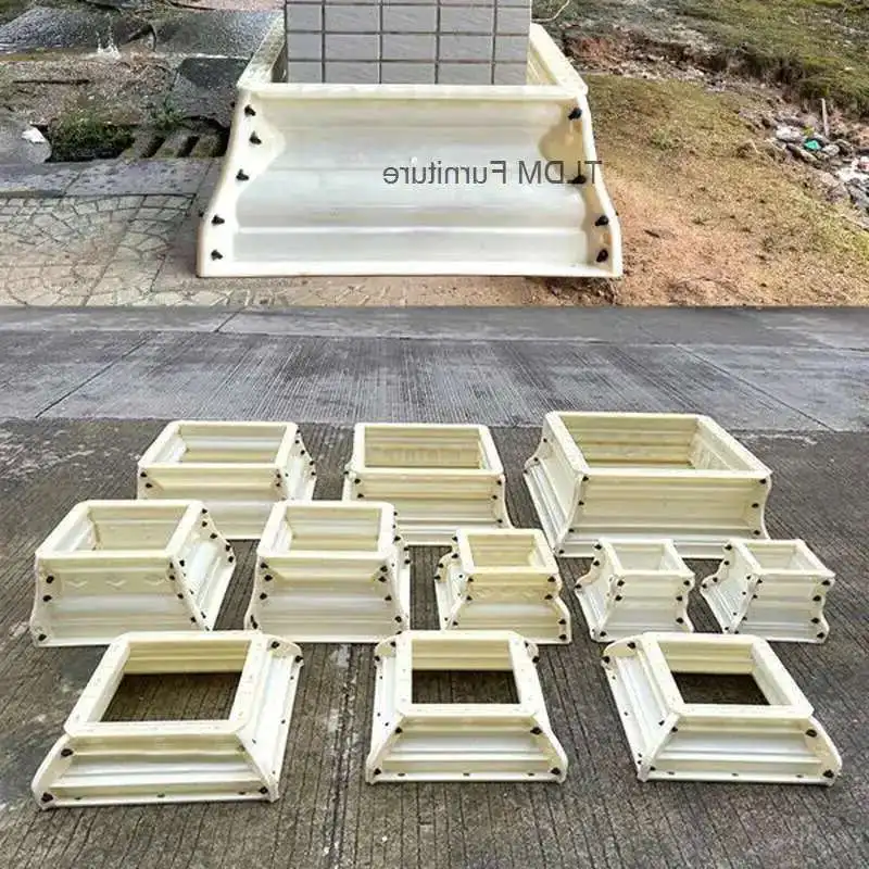 European ABS Thickened Roman Column Foot Mold for Home Villa Gate Square Pier Opening Columns Cap Head Square Roman Column Mold