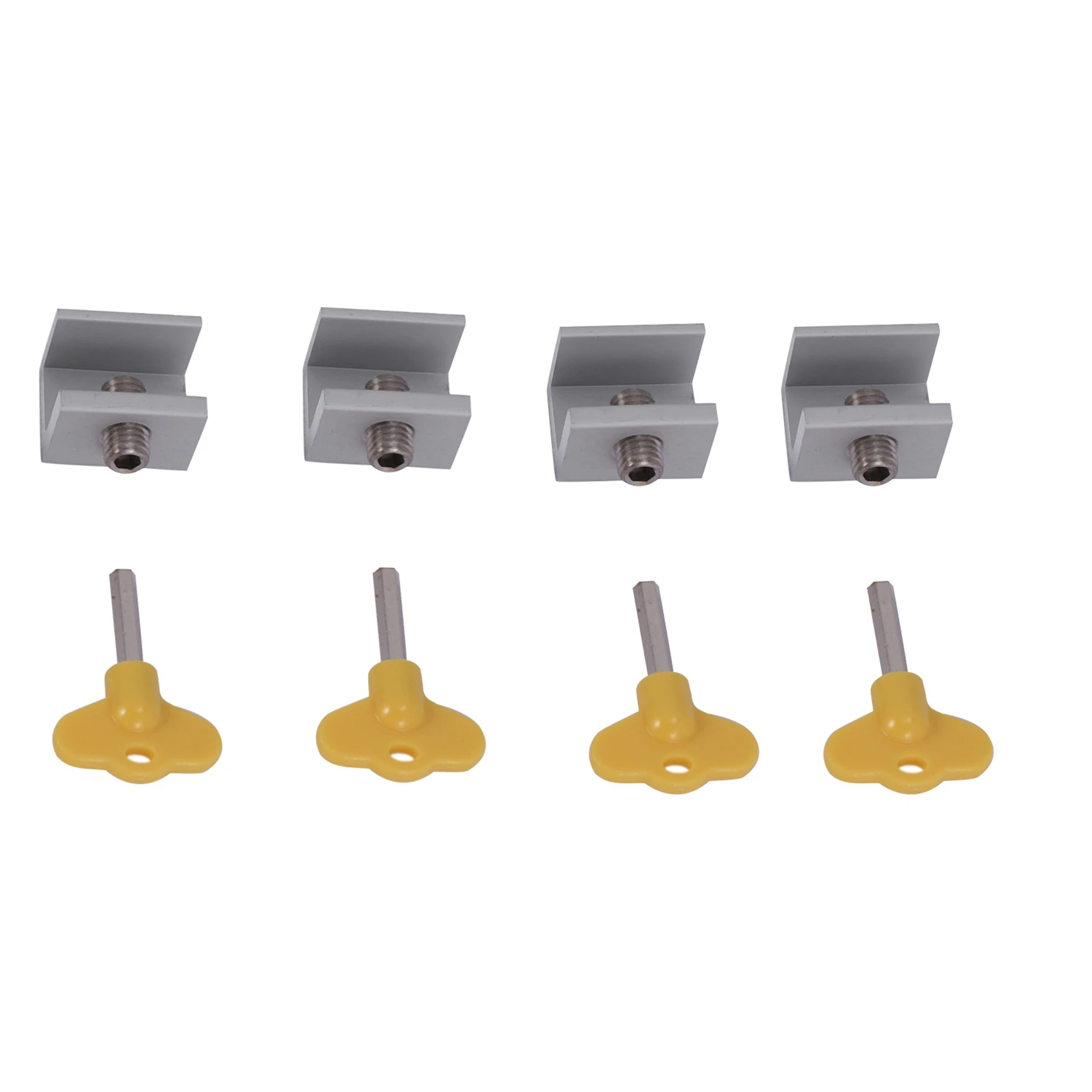 A27F-12 Sets Adjustable Sliding Window Locks Stop Aluminum + Plastic Door Frame Security Lock With Keys Home Office Lock