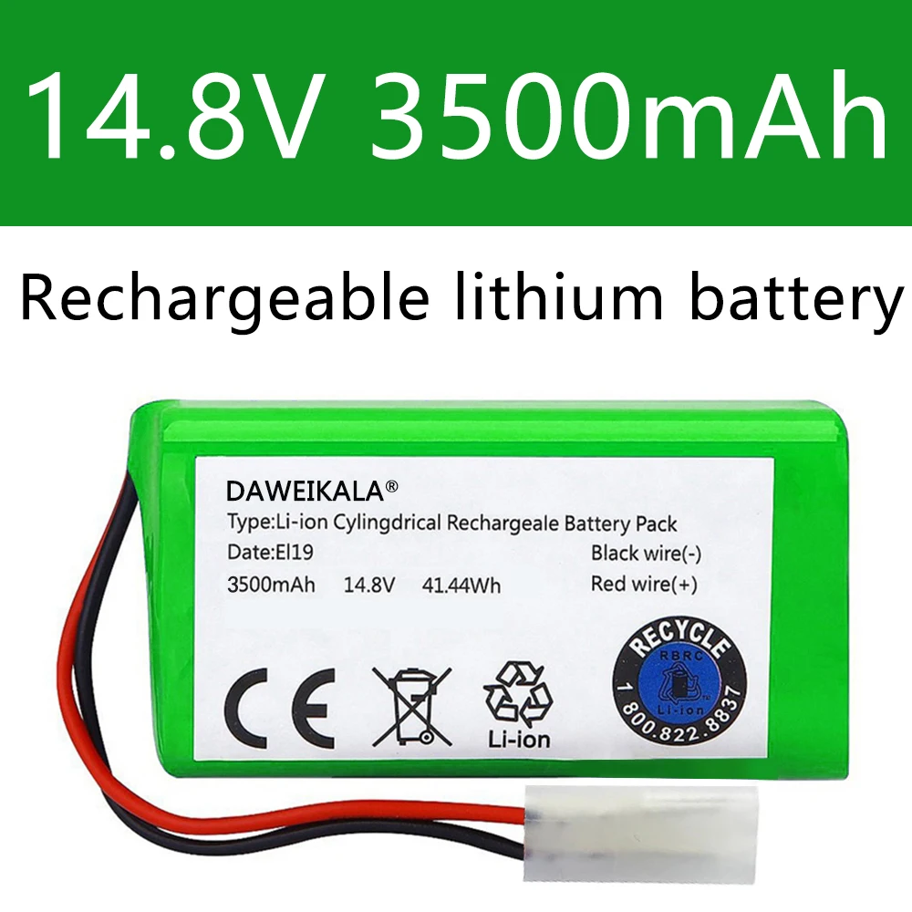 Batteria agli ioni di litio da 14.8V 3500mAh per Xiaomi G1 MI Robot aspirapolvere essenziale MJSTG1 Robot aspirapolvere 18650 batteria