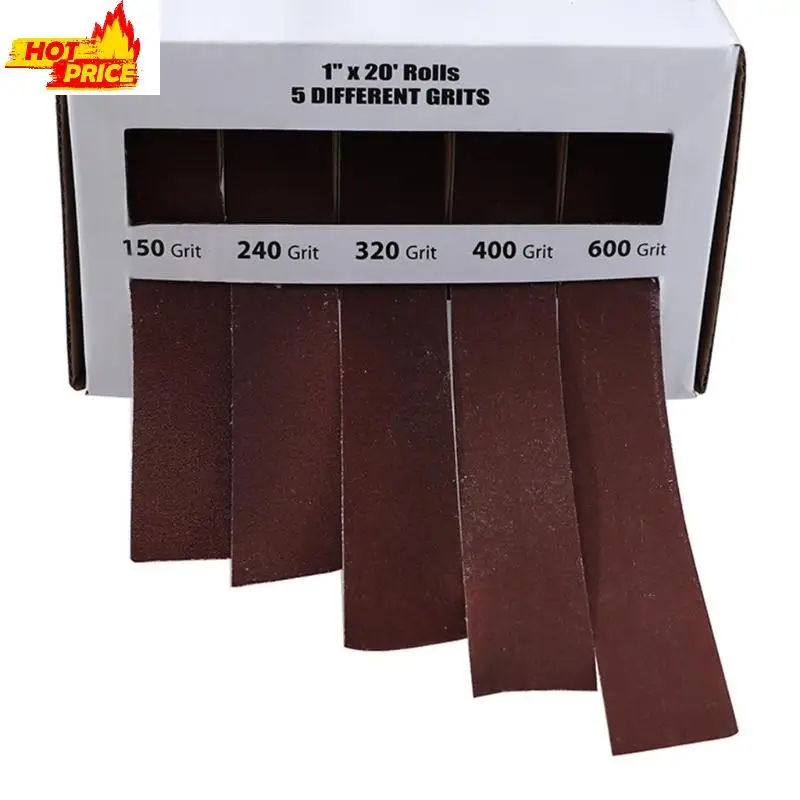 Drawable Roll Sandpaper Boxed with Dispenser 5x Abrasive Paper for Wood Turners