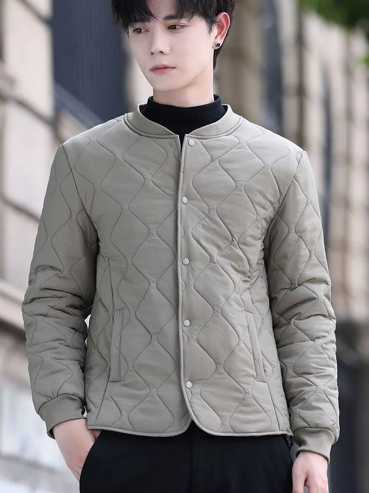 Jaet en coton léger pour hommes, automne et hiver, Faion décontracté, col Tead, doublure intérieure fine et ronde, vêtements de maison longs Sve