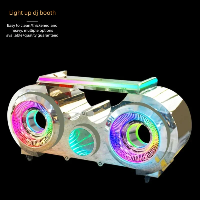 LED DJ Table for Bar KTV Private Room Mobile Disc Player Nightclub Mixing Console DJ Equipment