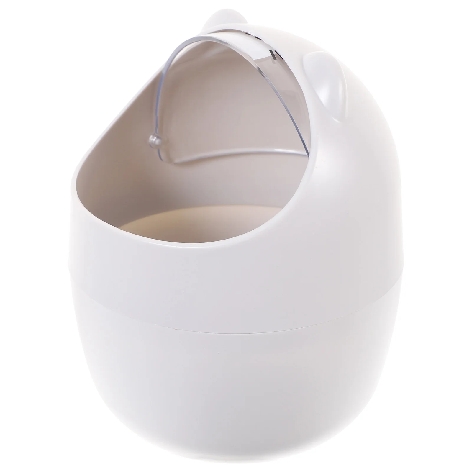 

1Pcs Mini Garbage Storage Box Desktop Trash Can Lightweight Plastic Bin for Office Table with Shake Cover Lovely Animal Design