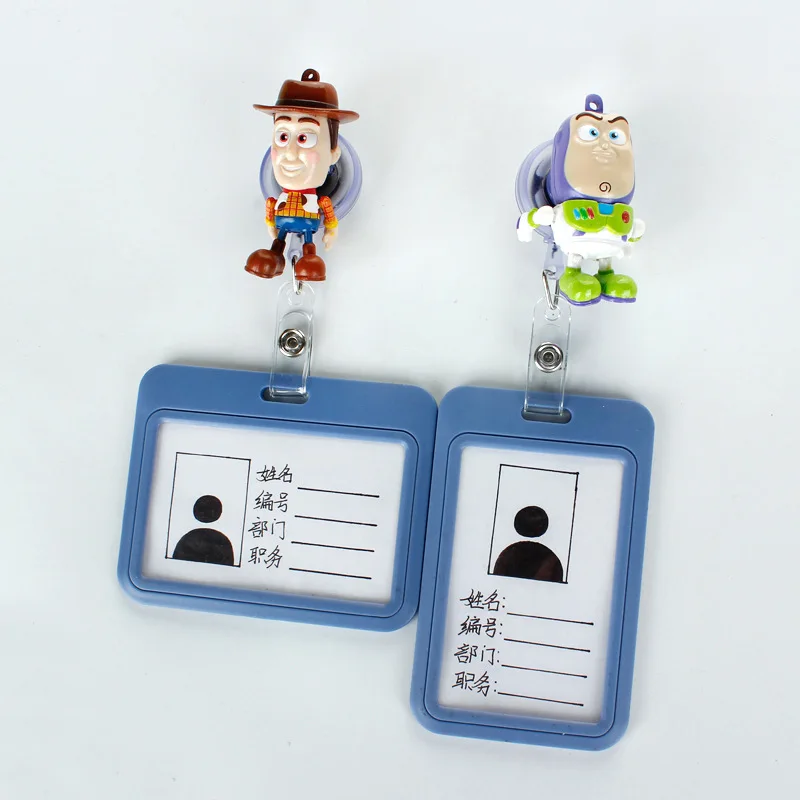 Disney 3D Toy Story Stitch Porta carte d'identità Scalabile Toggle Clip Carta dei dipendenti Dottore Infermiere Pettorale Porta carte per autobus per studenti