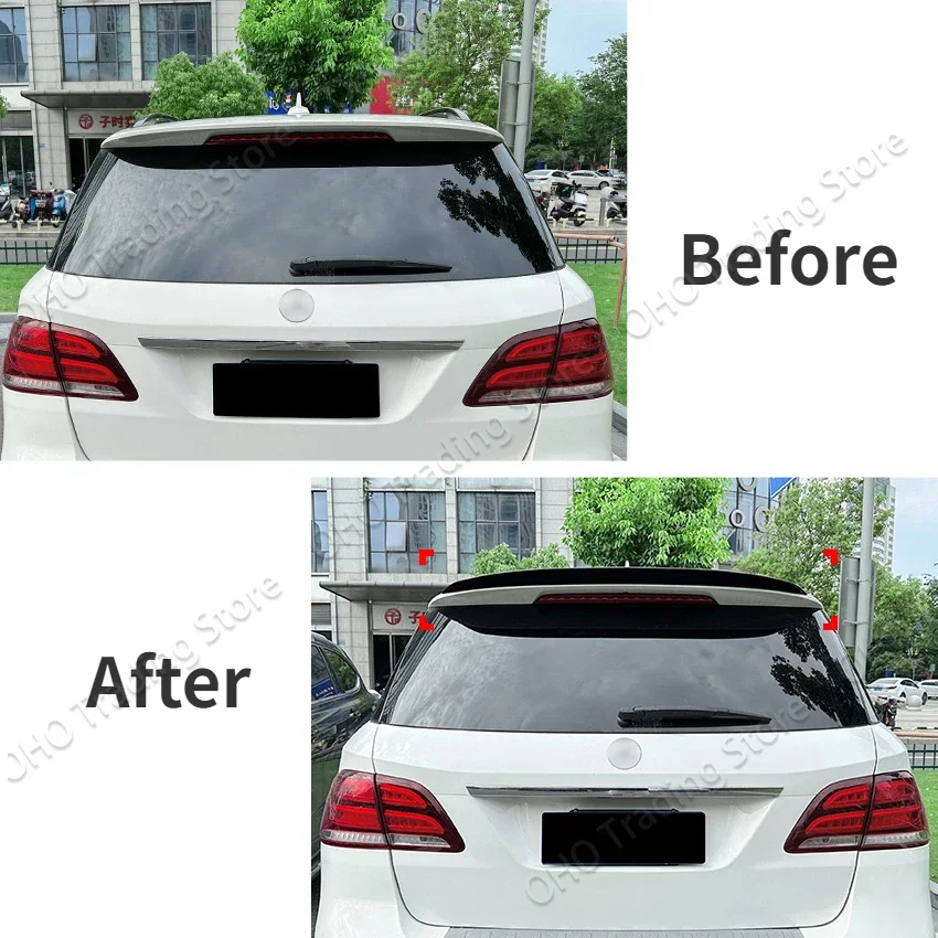 W166 Rear Trunk Spoiler For Mercedes Benz ML GLE Class GLE63 GLE400 GLE500 2012 2013 2014 2015 2016 2017 2018 ABS Car Tail Wing