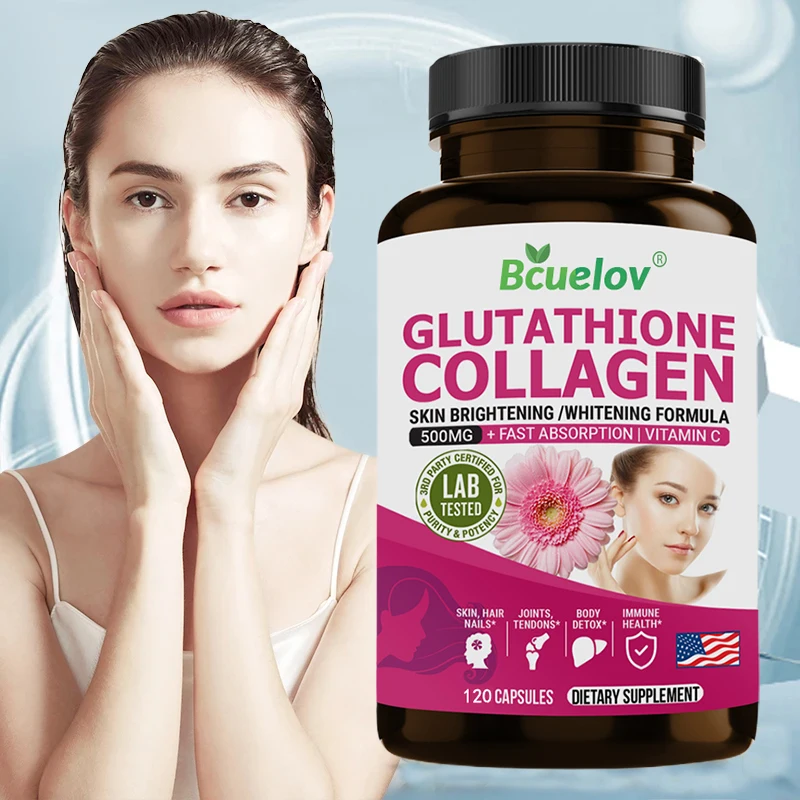 Glutathione Capsule 500mg, Powerful Whitening, Blemishes, Vitamin C, Anti-aging, Immunity Enhancement, Skin Beautification