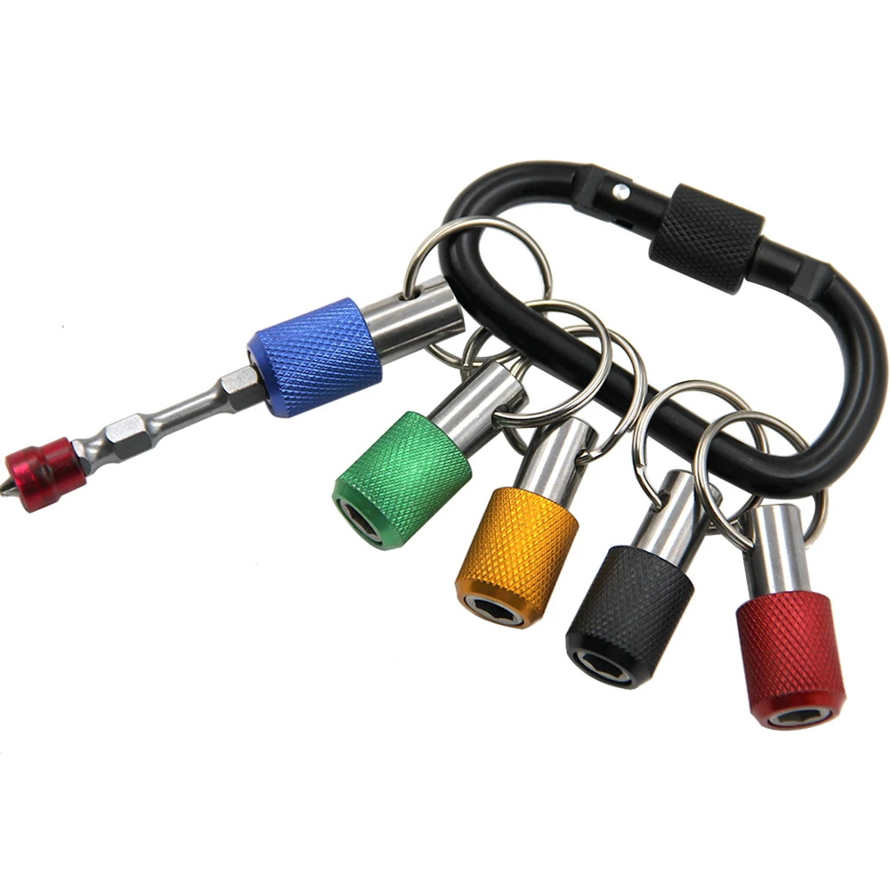 

Сверло с шестигранным хвостовиком отвертка брелок для ключей удлинитель для ключей быстросъемный 34x15x10 мм 5 шт. Алюминиевый Сплав Углеродистая сталь