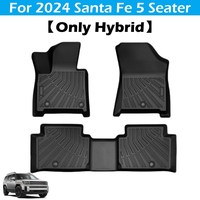 TPE Floor Mats For 2024 Hyundai Santa FE 5 Seater All Weather Protection Floor Liner Cargo Liner Floor Carpet(only Hybrid)