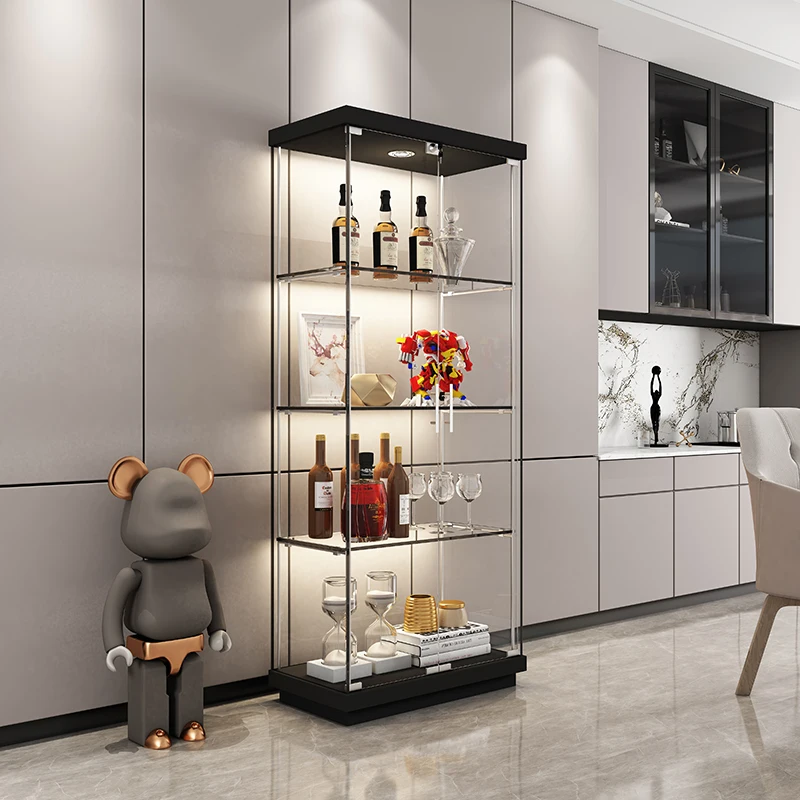 

Transparent Display Cabinet Luxury Organizers Apartments Living Room Cabinets Storage Glass Szafki Do Salonu Furniture Home