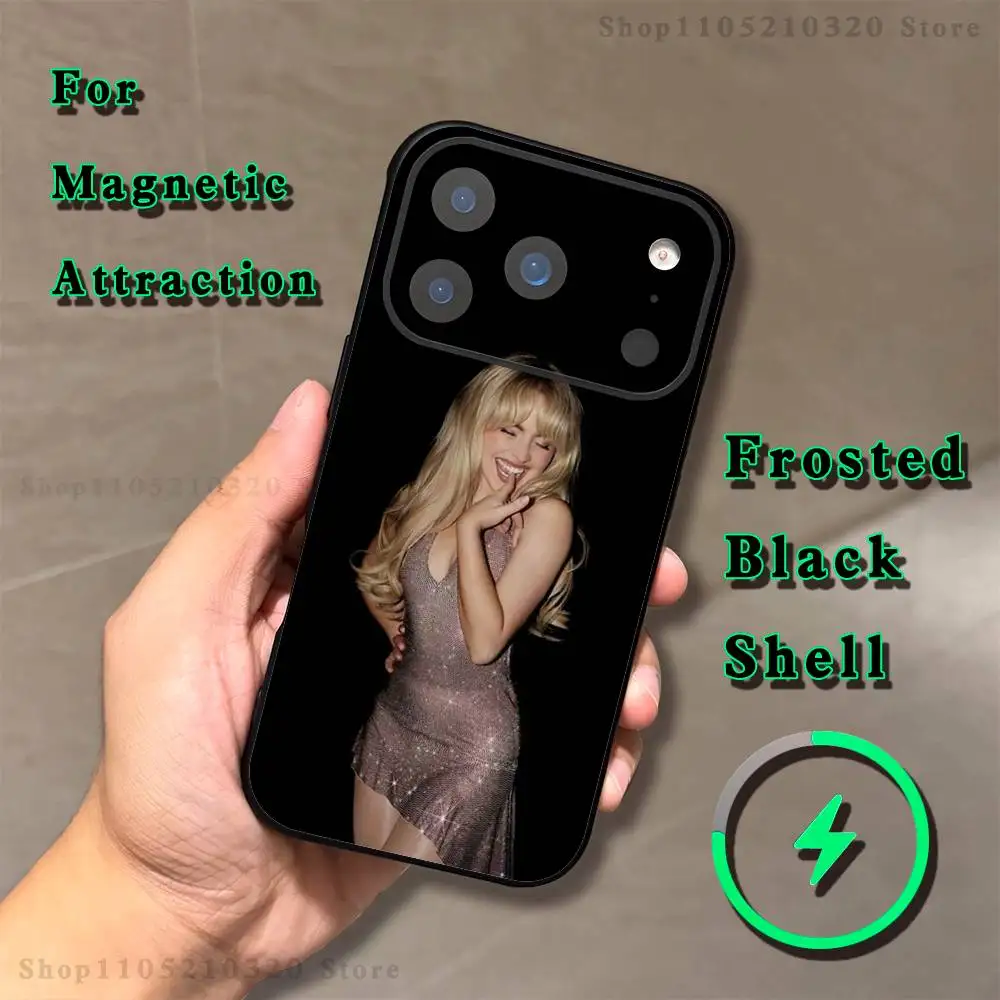 Singer S-Sabrina C-Carpenter Phone Case For iPhone 17,16,15,14,13,12,11,Pro,Max,Plus,E,Air,Mini Magnetic Magsafe Frosted Clear