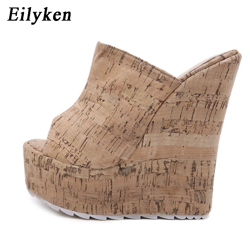 Eilyken Summer Comfortable Non-Slip Platform Wedges Women\'s Slippers Designer Open Toed Roman Sandals Party Shoes