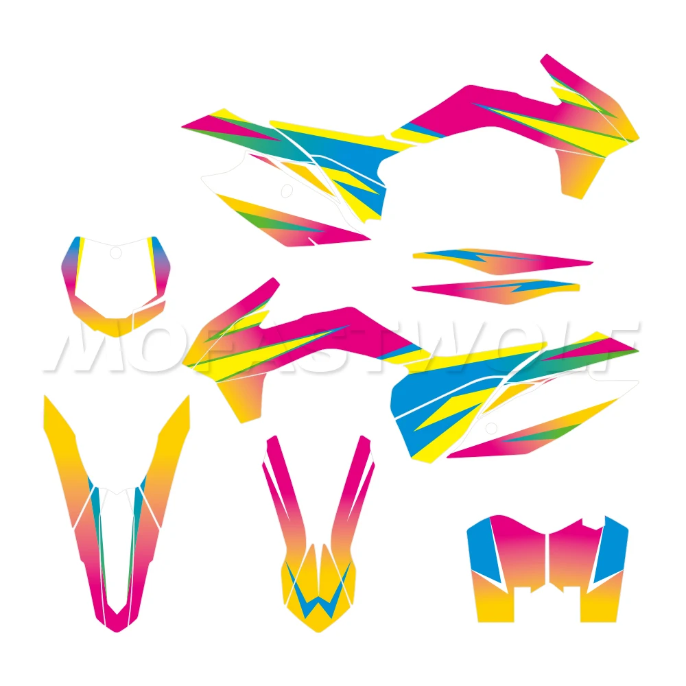 Fit for 2013 2014 SX SXF XC 125 250 350 450 125-450F Motorcycle 29-35mil Thickened Fairing Decor Graphics Decal Stickers Kit