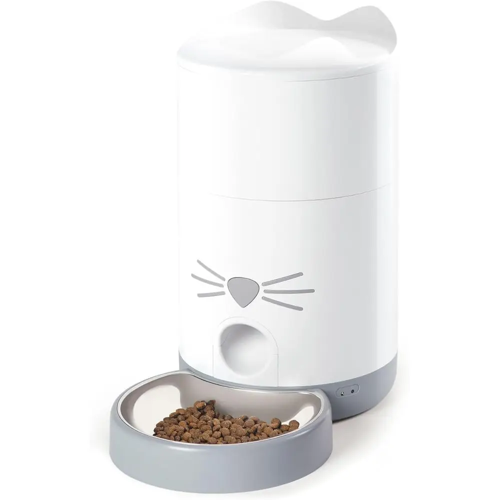 Automatic Cat Food Dispenser - Timed Feeder with Portion Control for Dry Food, Wi-Fi Enabled
