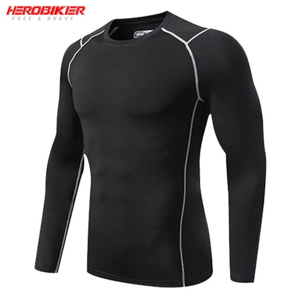 Motorbike Offroad Suits Men Workout Jogging Sports Set Motorcycle Sport Tight Base Layers Quick Dry Moisture-Wicking Shirt Pants