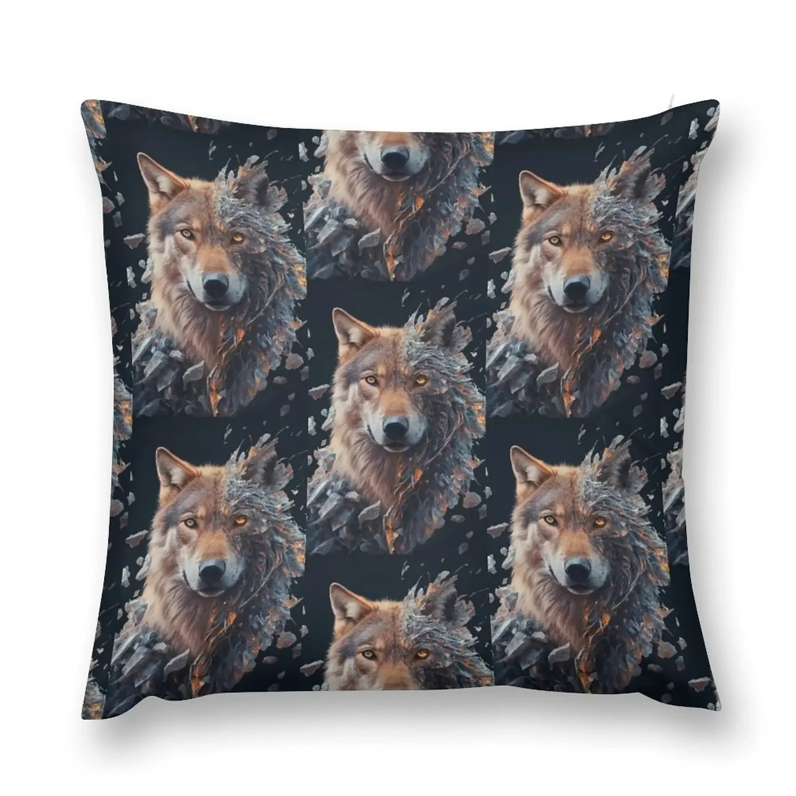 Enchanting Mystical Wolf Throw Pillow Marble Cushion Cover luxury home accessories Sofa Cushion Cover Throw Pillow pillow