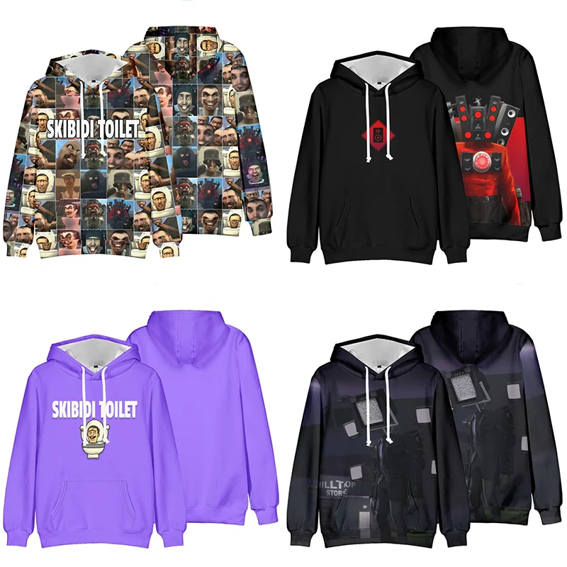 

Game Skibidi Toilet Print Hoodies Kids Cartoon Sweatshirts Tops Casual Boys Girls Pullovers Long Sleeve Children Sportwear Gift